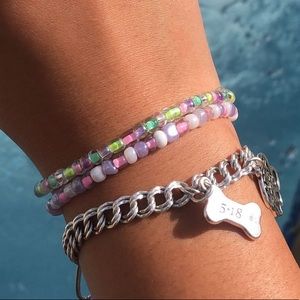 Here are 2 homemade bracelets.